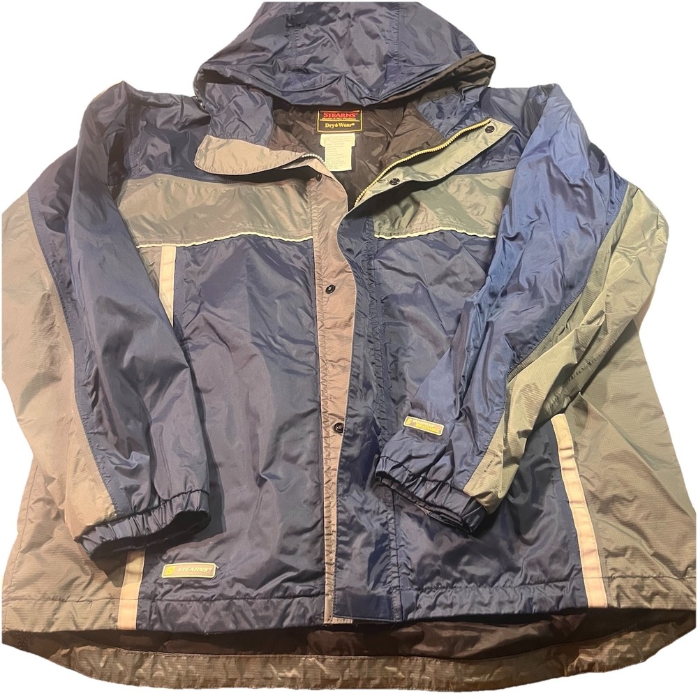Stearns Dry Wear Men's Rain Coat Breathable Size Large EUC